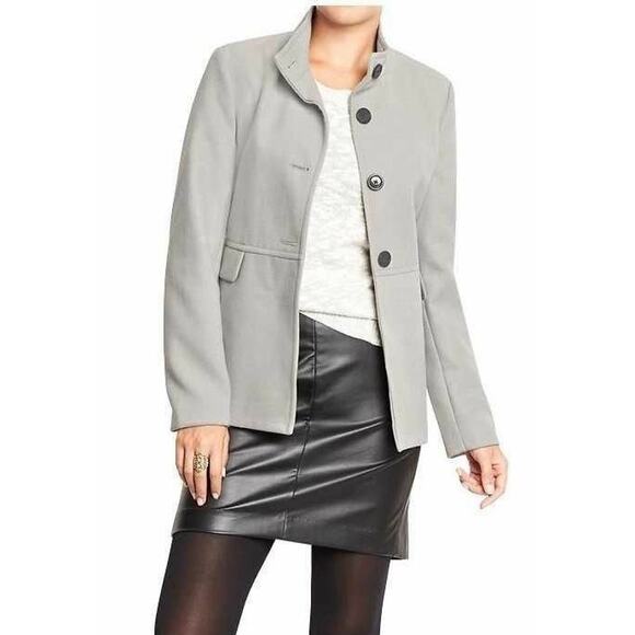 Old Navy Womens‎ L Swing Coat Medium Gray Button Front Dressy Career Outdoor - Picture 1 of 13